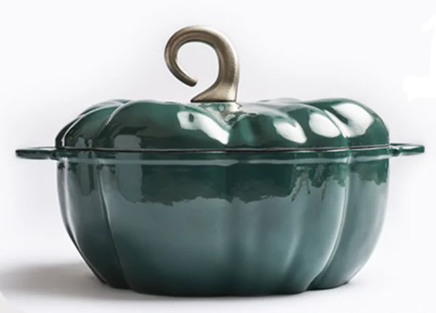 Enameled Cast Iron Soup Pot with Lid, Small Pumpkin, Dutch Oven, Casserole,  Kitchen Cooking Tools, 16cm