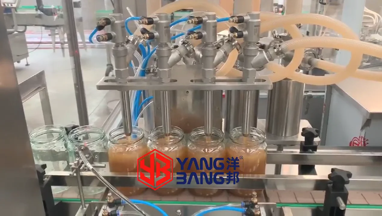 Ybjx4 Automatic Honey Filling Packing Machine Honey Syrup Glass Bottle