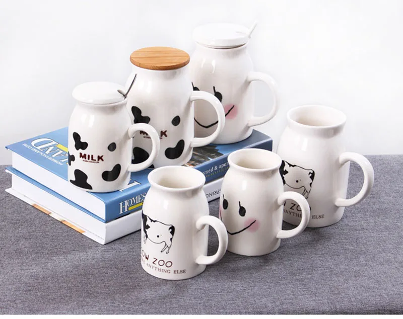 SHENDONG Cute Cow Coffee Mug with Lovely Lid,kawaii coaster and Spoon,Cow  Print Stuff Gifts,Ceramic …See more SHENDONG Cute Cow Coffee Mug with  Lovely