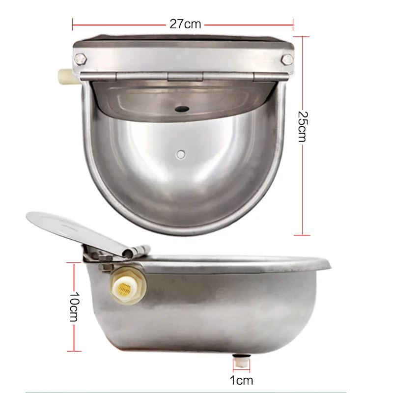 Large Size Copper Valve Automatic Stainless Steel Horse Cattle Water Trough Sheep Cow Water