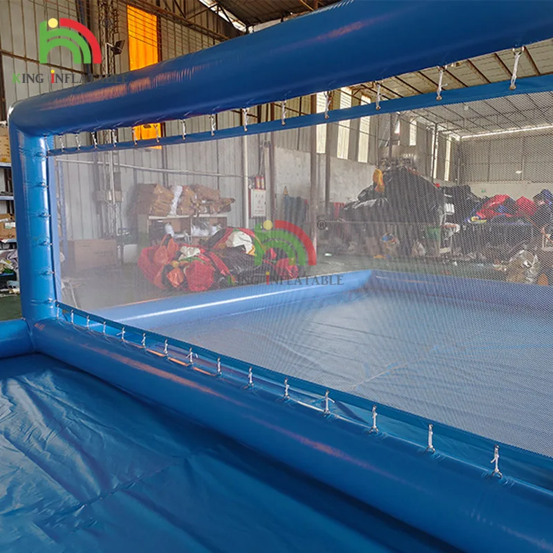 33ft Inflatable Volleyball Court Pool Blue Beach Water Volleyball Net