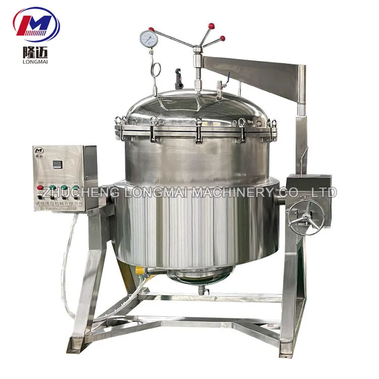 Automatic Industrial Pressure Cooking Machine for Cooking Mutton Lamb Bone Broth Soup Corn Beans Chickpeas Cooking Machine