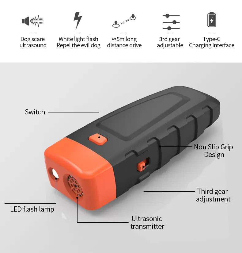 New Rechargeable 1200mah Waterproof Ultrasonic Bark Control Device for Dogs and Cats Outdoor Dog Repeller with Sonic Technology supplier