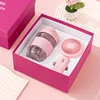 Rose powder - small fan+silicone straw cup