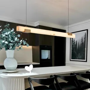 Light Luxury Natural Marble Chandelier Simple Design for Restaurant and Tea Room Long Bar Counter Lighting