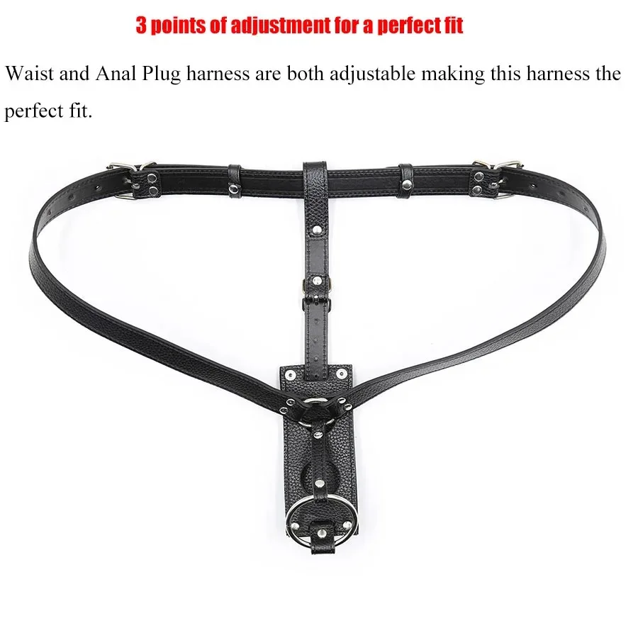 New Strap-on Butt Plug And Dildo Harness Strap-on Leather Chastity Panties  BDSM Bondage Sex Toys For Men| Alibaba.com