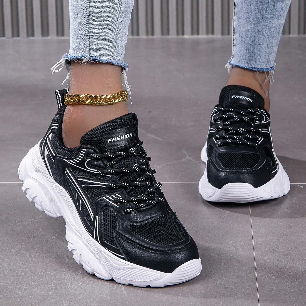 Fashion Thick Sole Women Sneakers Platform Female Women Casual Shoes Chunky  Sneakers Custom Spring Women Tennis Sports Shoes