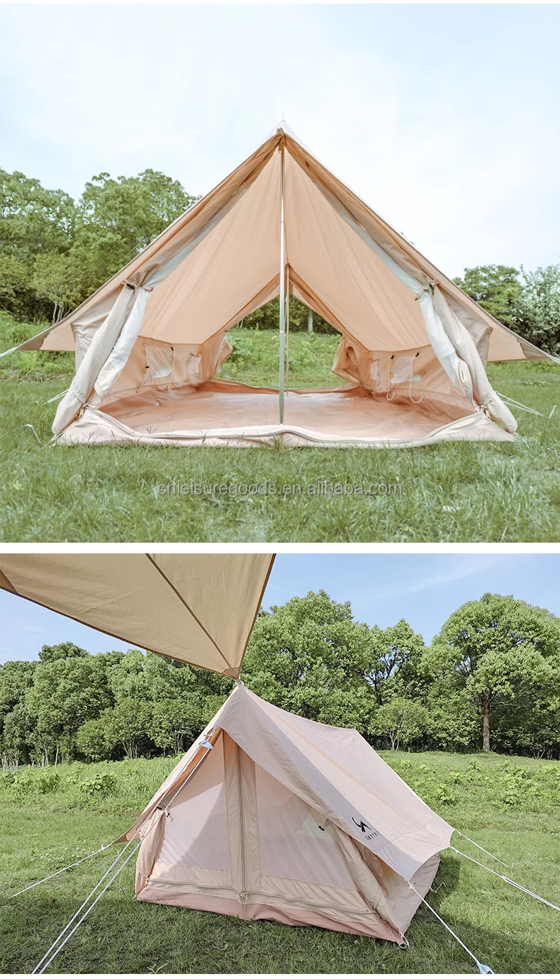 Uplion Luxury Cabin Tent Waterproof Glamping Cotton Canvas Wall Tent ...