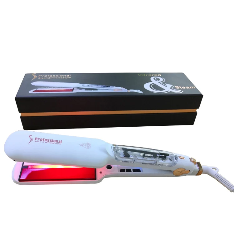 Alisador de pelo de Vapor profesional Vapor de cerámica calefacción infrarroja  plancha plana vaporizador de hierro 2 pulgadas plancha alisadora|Planchas  de pelo| - AliExpress