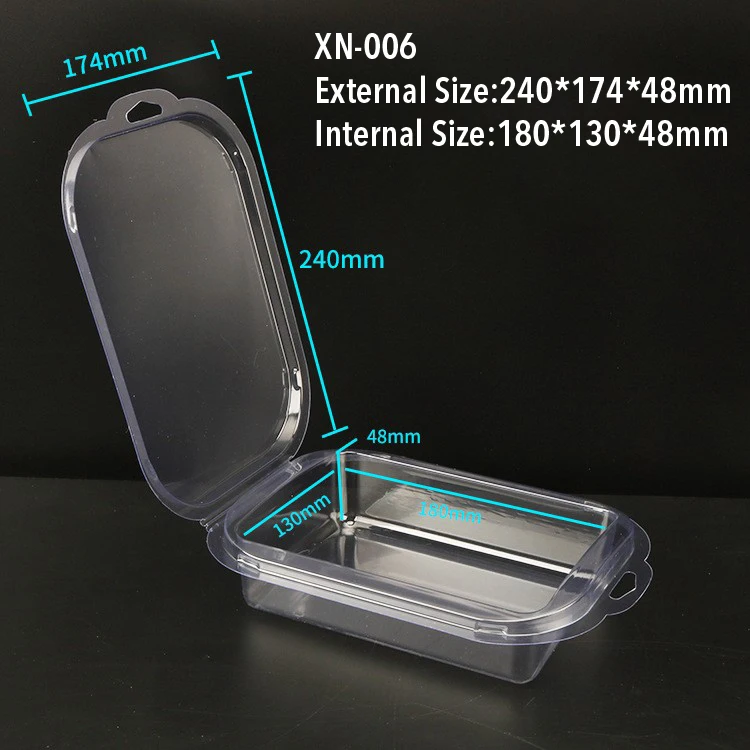 Customized High Transparent Recycled Plastic Hinged Clamshell Blister