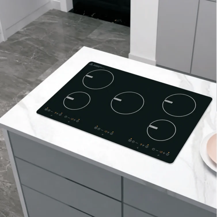 Aiting High Power Modern Design Copper Coil 220-240V 9400W Sensor Touch Control 5 Burners Induction Cooker