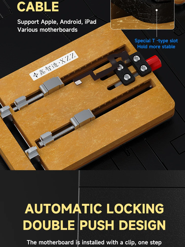 XZZ T2 Dual-axis Multi-function Motherboard Fixture PCB Holder CPU IC Chip Soldering Rework Platform Universal Clamp