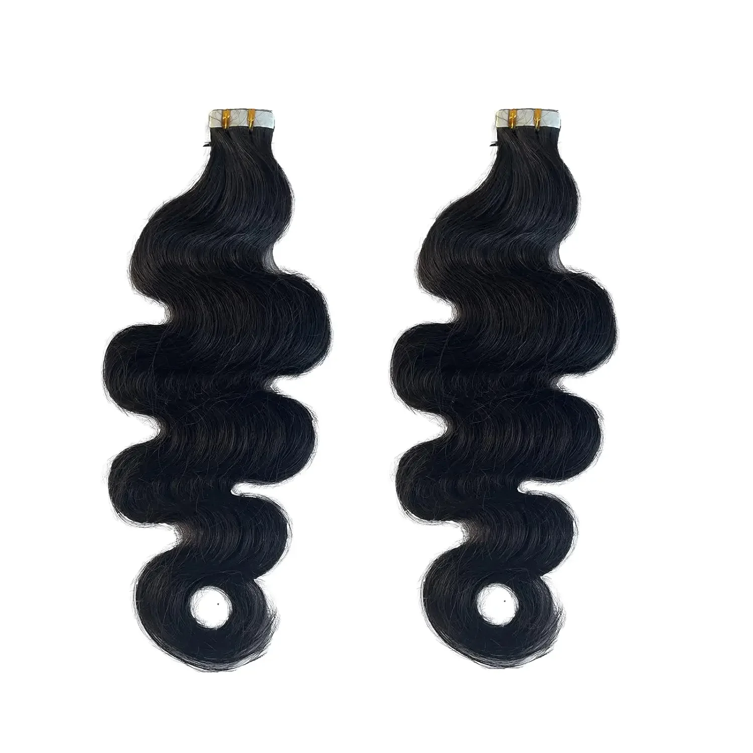 Tape In Echthaar Extensions Body Wave Naturschwarz 50g 20stk_voghion.com