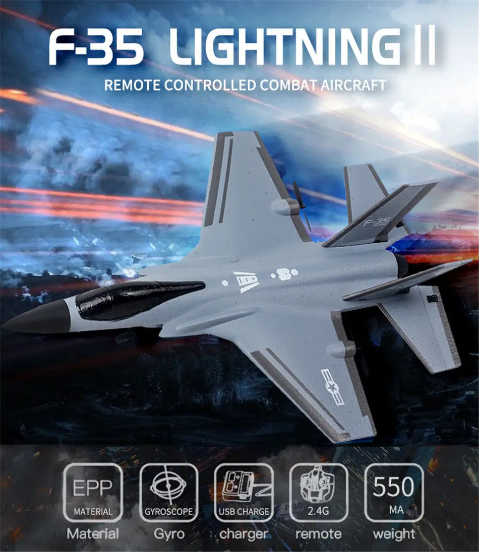 FX935 RC Glider - 2.4G 3CH Model Aircraft for Kids & Adults