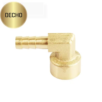 Hose barb fittings 90 degree connector DN6  pagoda 8 mm female thread 3/8"    support customization copper brass elbow