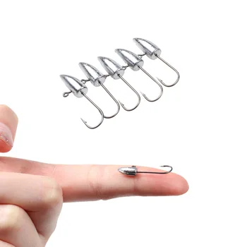Factory OEM 1g 1.5g 2g 3g 10pcs/bag Rock Fish Bent Bulk Fishing Bullet Jig Head Hook – Metal Jig – view 3