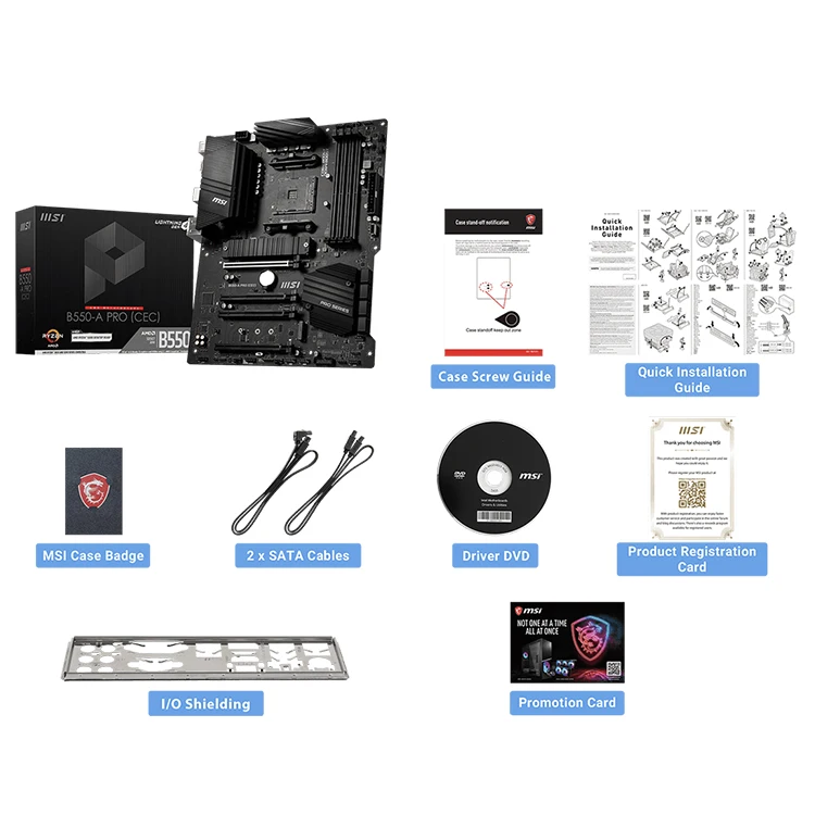 MSI B550-A PRO CEC Motherboard - Support AMD Ryzen Cpus