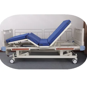 Leho factory Three-Crank Manual Medical Nursing Bed with Tow side breaks Three Functions ABS Head Anti Decubitus Hospital Bed