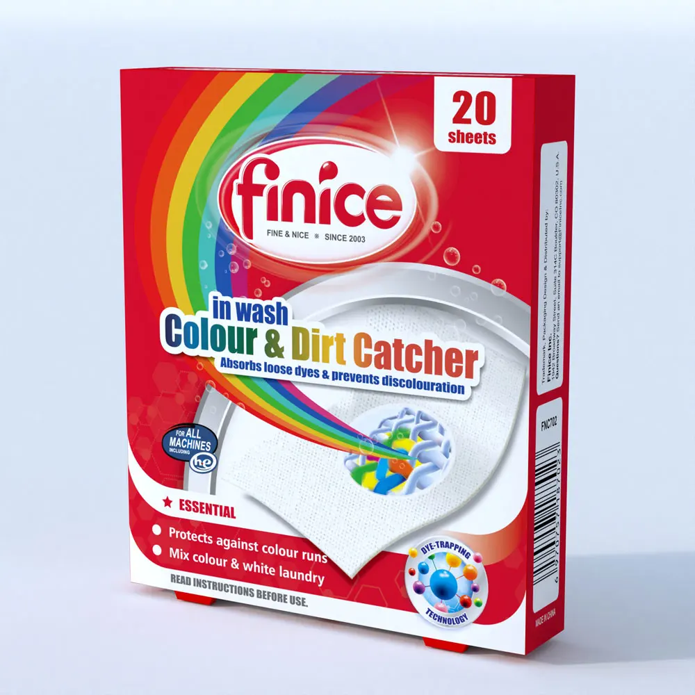 Finice Disposable Solid Color Catcher Sheets for Apparel Laundry Washing Eco-Friendly