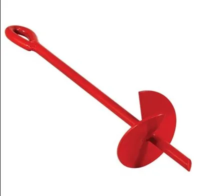 30 дюймовый сверхмощный стальной шнековый якорь, комплект 8 шт. с веревкой 25 футов