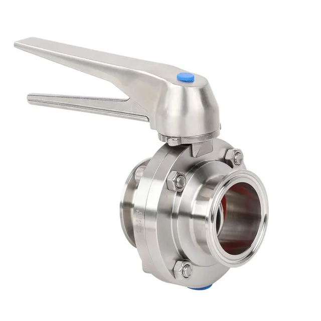 SS304/SS316L Manual Sanitary Clamped Butterfly Valve for Food & Beverage for Safe & Hygienic Use