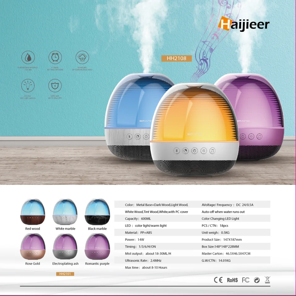 Ultra Quiet Wooden Grain White Noise Sound Machine Air Humidifier Cool Mist Diffuser Buy Air