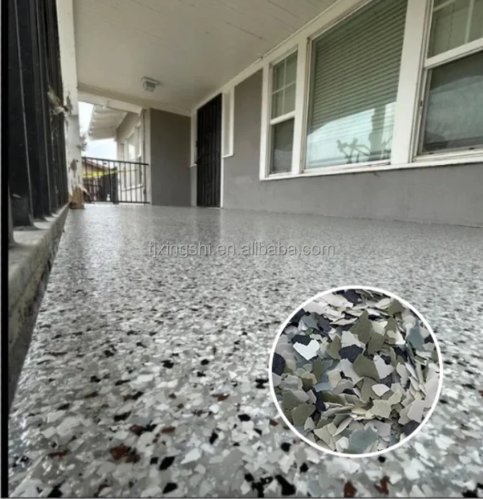 Epoxy Floor Flakes Chips Floor Garage Alfresco Decorative Color Chips ...