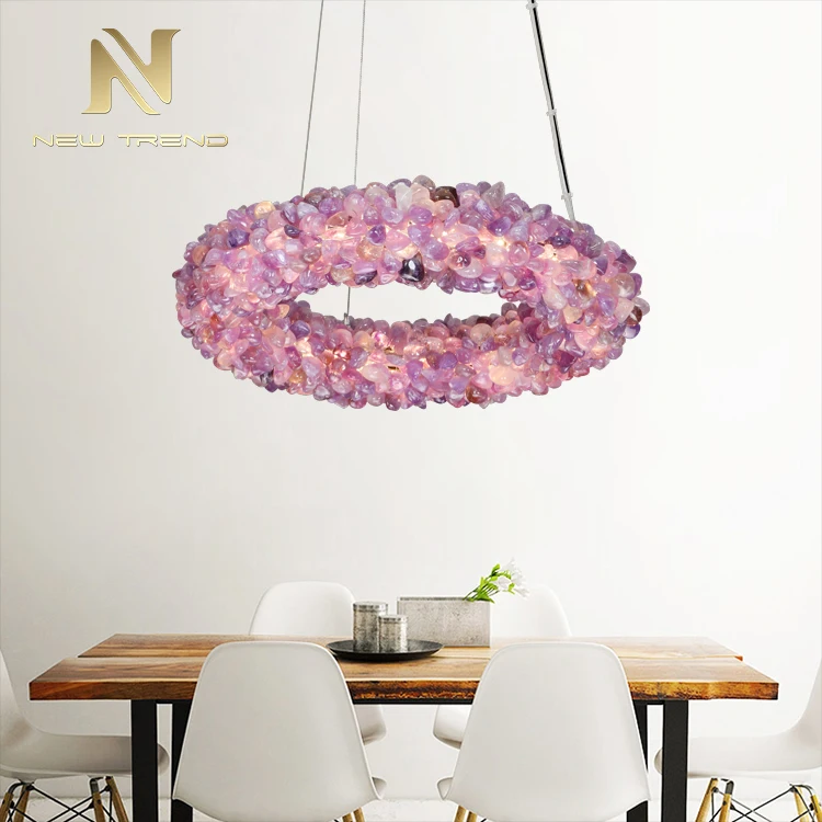 CPL-227 Modern Design Living Room Dining Room Bedroom Decorative Color Natural Crystal Chandelier Light