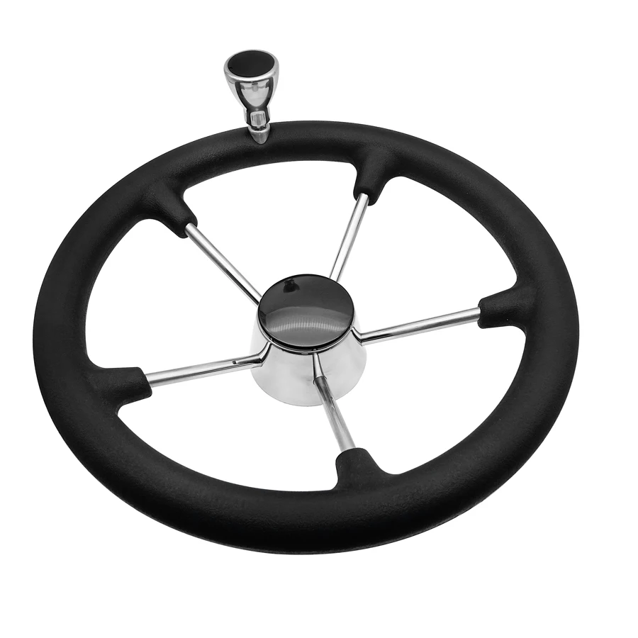 Yacht Accessories Stainless Steel Steering Wheel Pu Foam And Knob With