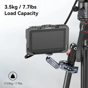 Smallrig Crab-Shaped Clamp with 1/4"-20, 3/8"-16 Threaded Holes Payload 7.7lbs/3.5kg for Most Photographic Accessories -3755 detail image