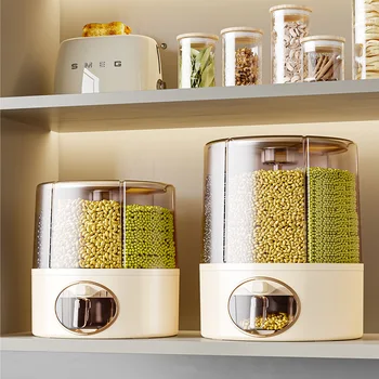 360° Rotatable Insect-Proof and Moisture-Resistant Rice Bucket Household Food Grade Storage Tank for Kitchen & Parties