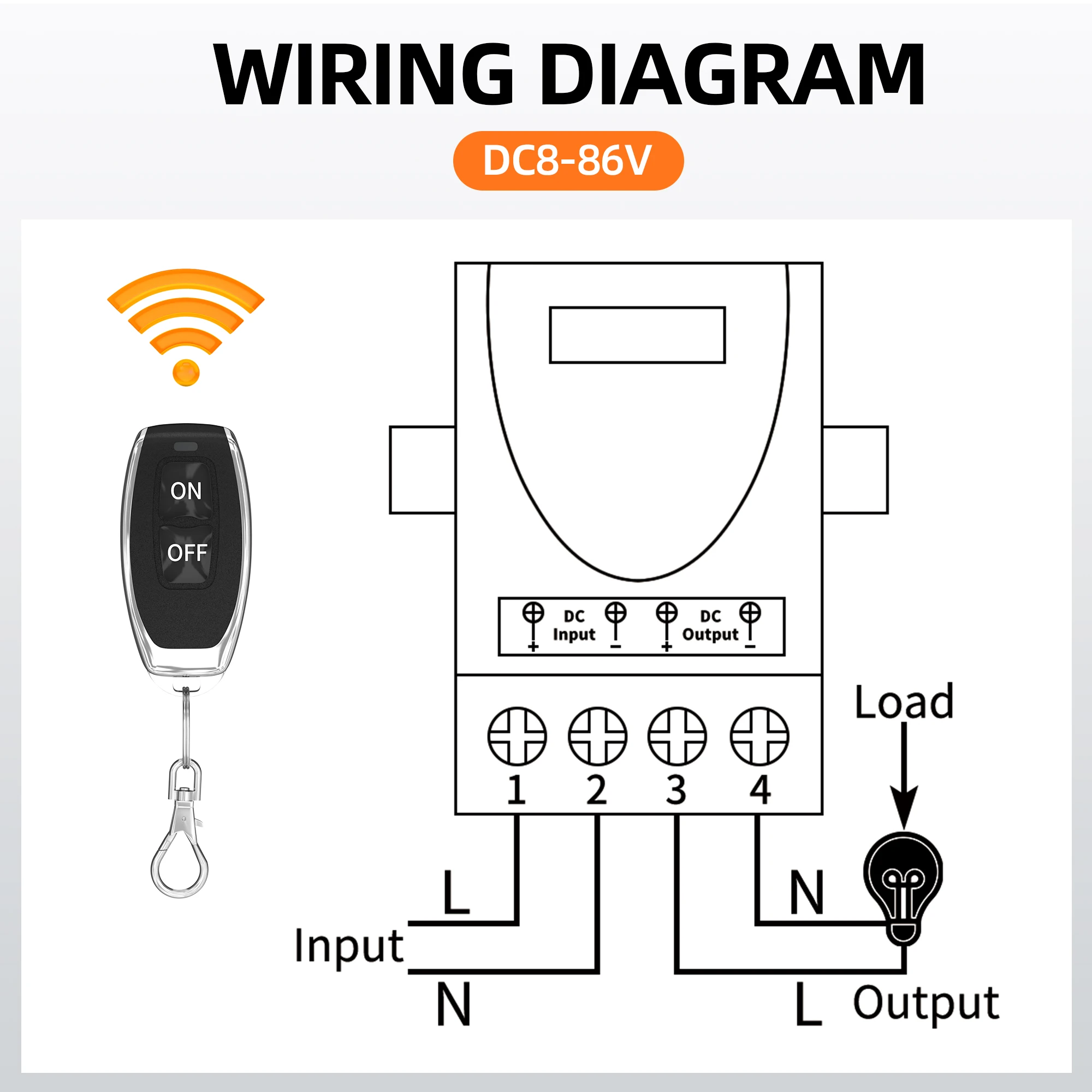 30a Remote Switch Dc 8v/12v/24v/48v/72v/86v Remote Control Switch 328ft ...