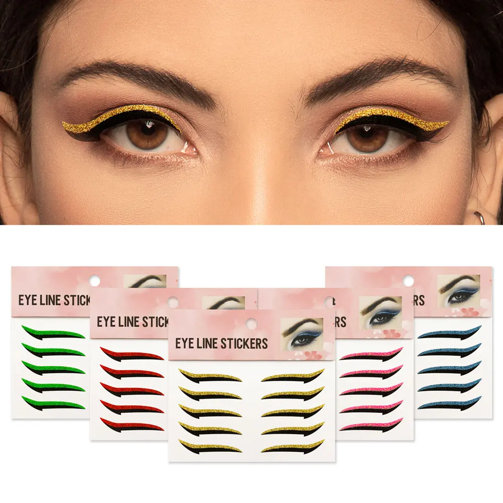 Waterproof Eyelid Line Stick Reusable Glitter Eyeliner Sticker Tattoo