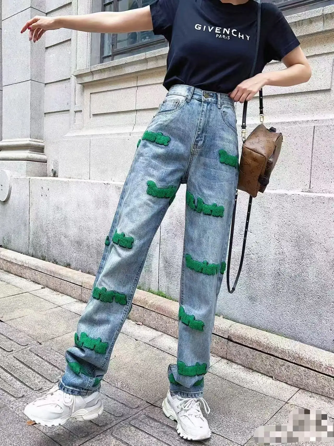 European Style Donkey Family L Family Paris Straight-leg Denim Jeans High Version Men Women Casual Mid Waist Quick Dry details