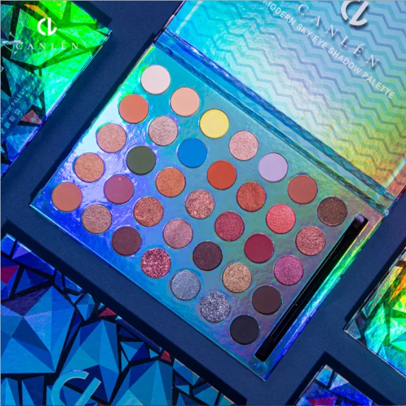 Color Makeup 35 Color Eye Shadow Plate Mashed Potato Parth Fine Bead Light Matte Color Laser Brush Wholesale Customize Label