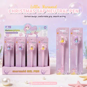 0.5mm Gel Pen with Mermaid Cap - Single Carded Packaging | School Office Stationery