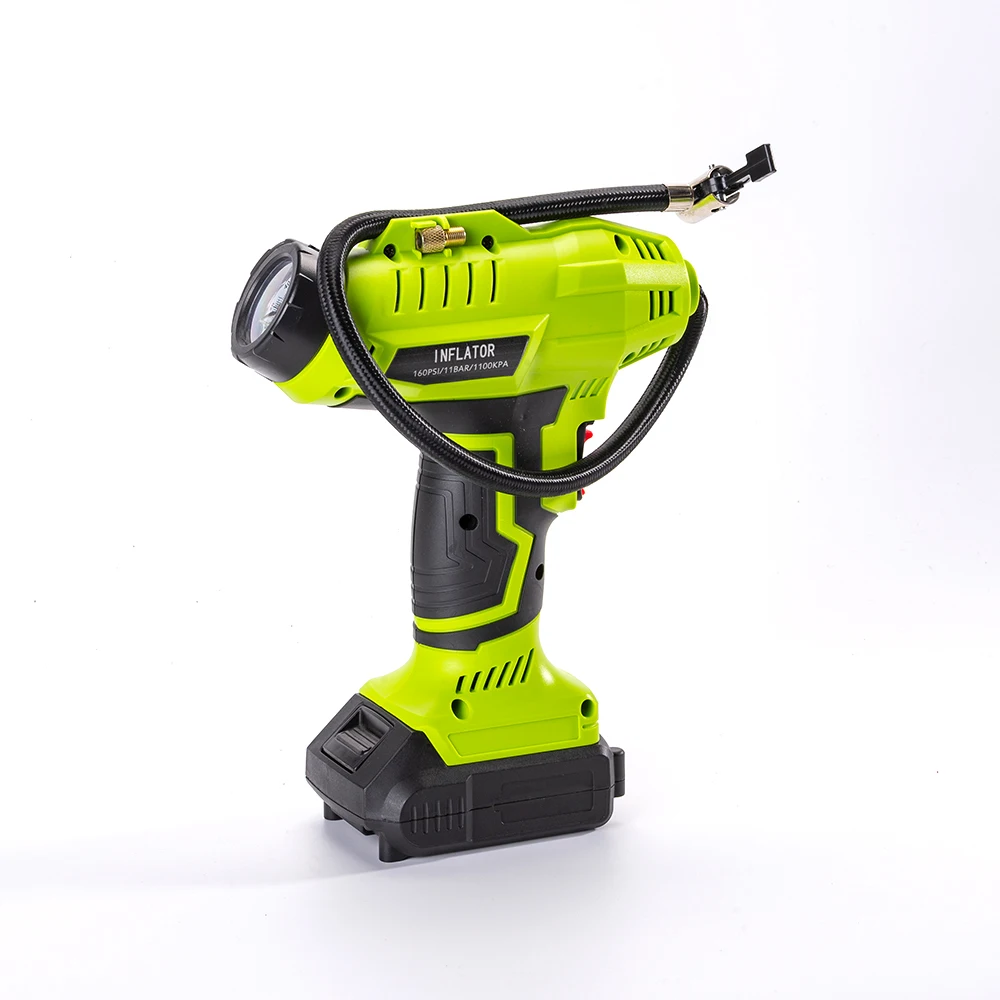 裸工具18v无绳充电式车载充气泵汽车轮胎充气机模拟压力表