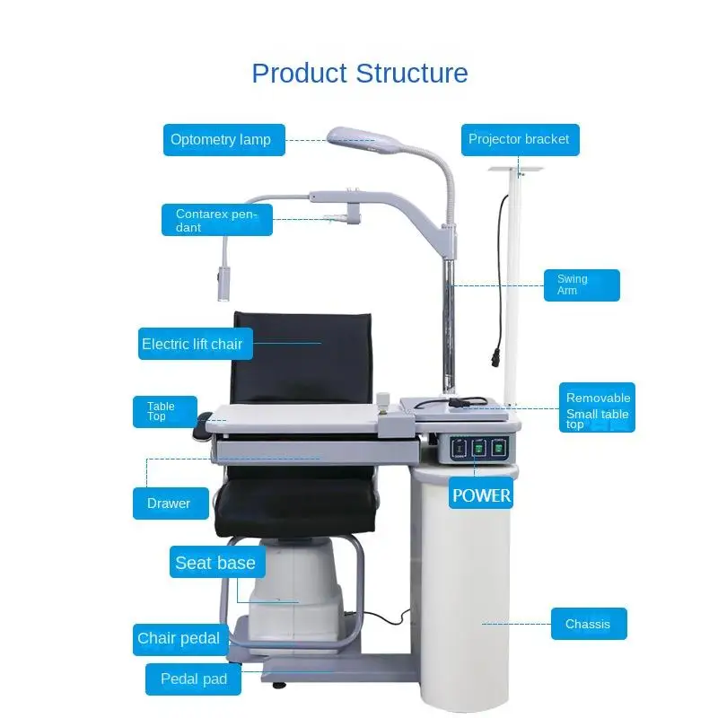 Rightway Brand Combined Table and Chair Optometrist Ophthalmic Optical Instruments For Eyeshop