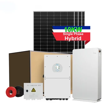 Residential Complete Hybrid Off Grid Solar Power System 5000W 5Kw 15KW 10Kw 20Kw Solar Panel Energy System  For Home In Europe