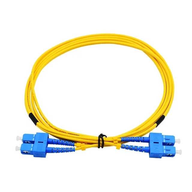 Low price Simplex Duplex SC LC Fiber Optical Jumper G652D G657  Single Mode 2mm 3mm APC UPC Fiber Optic Patch Cord Manufacturer