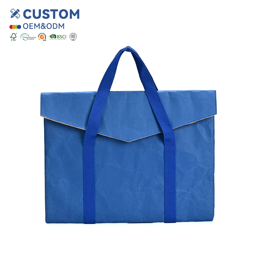 Custom Eco-Friendly Waterproof Laptop Bag Washable Kraft Paper Casual & Reusable-Made From Tyvek Dupont