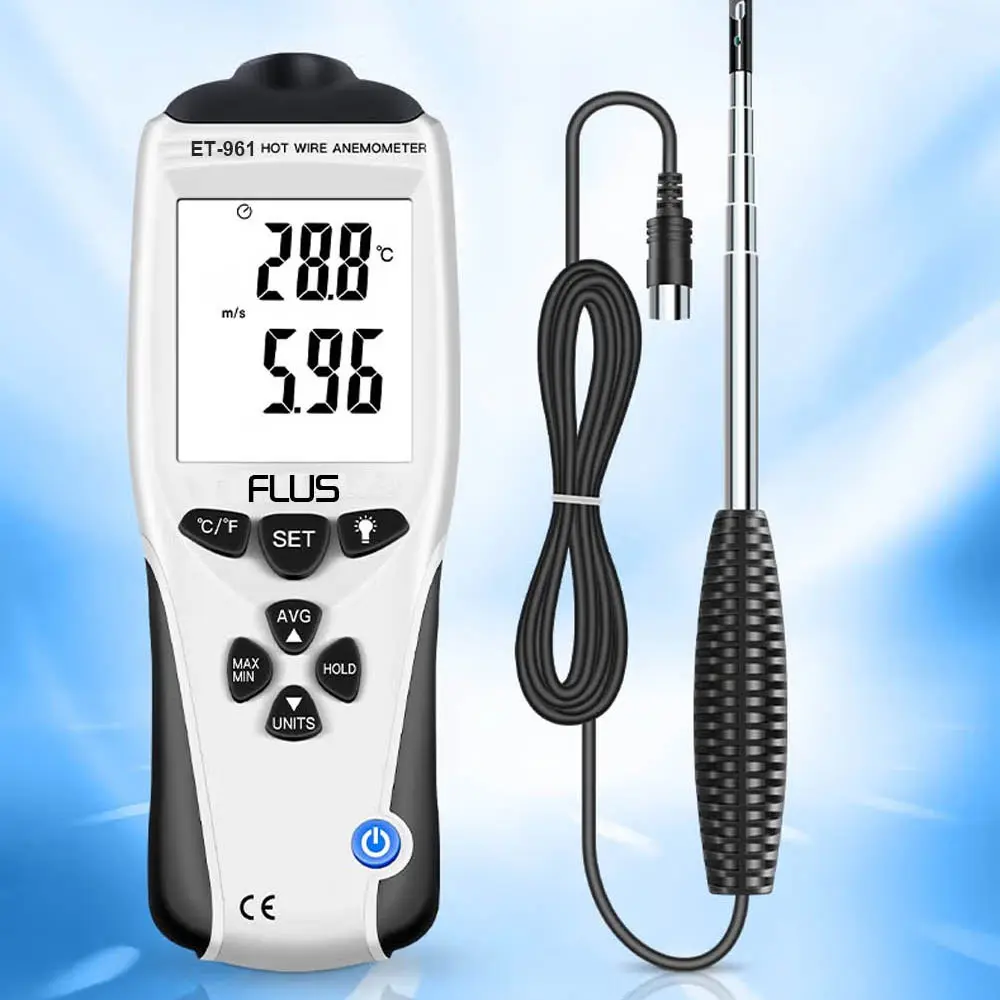 Anémomètre Numérique Mesure Vitesse Vent Température écran LCD Anémomètre Numérique Portable - Mesure Vitesse Vent Et Température - Écran LCD Rétroéclairé Appareil Météo Marine