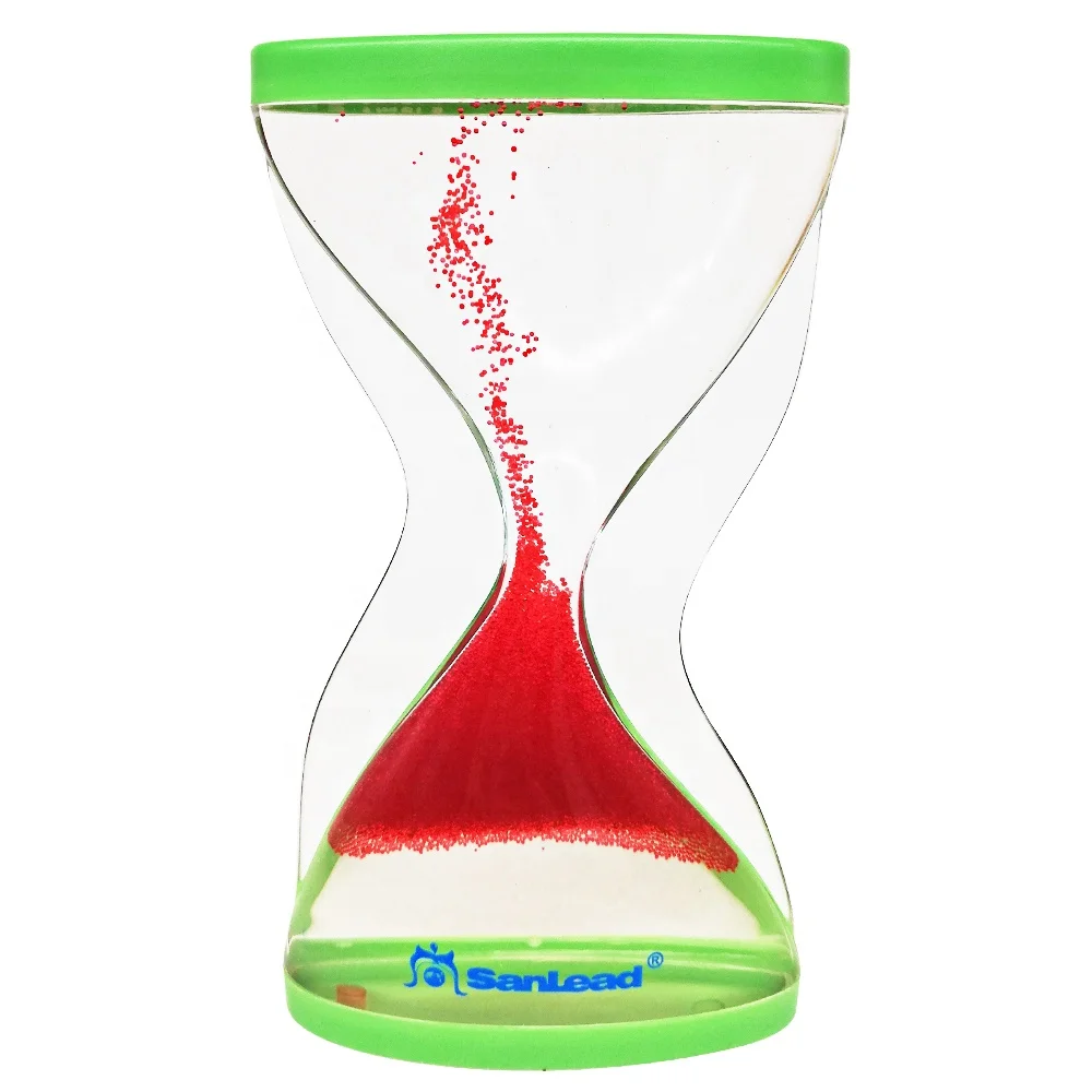 Acrylic Antigravity Counter Reverse Flowing Calming Relaxing Visual Educational Liquid Water Sand Clock Glass Timer Hourglass