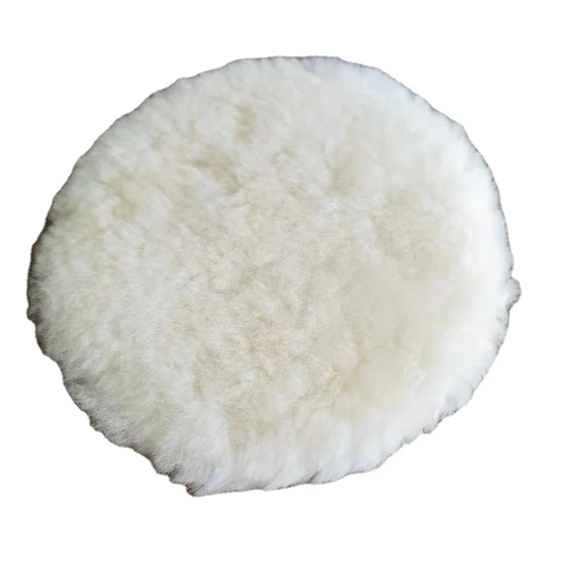 Top Quality Lambskin Auto Detailing Buffing Pad Natural Wool Polishing 