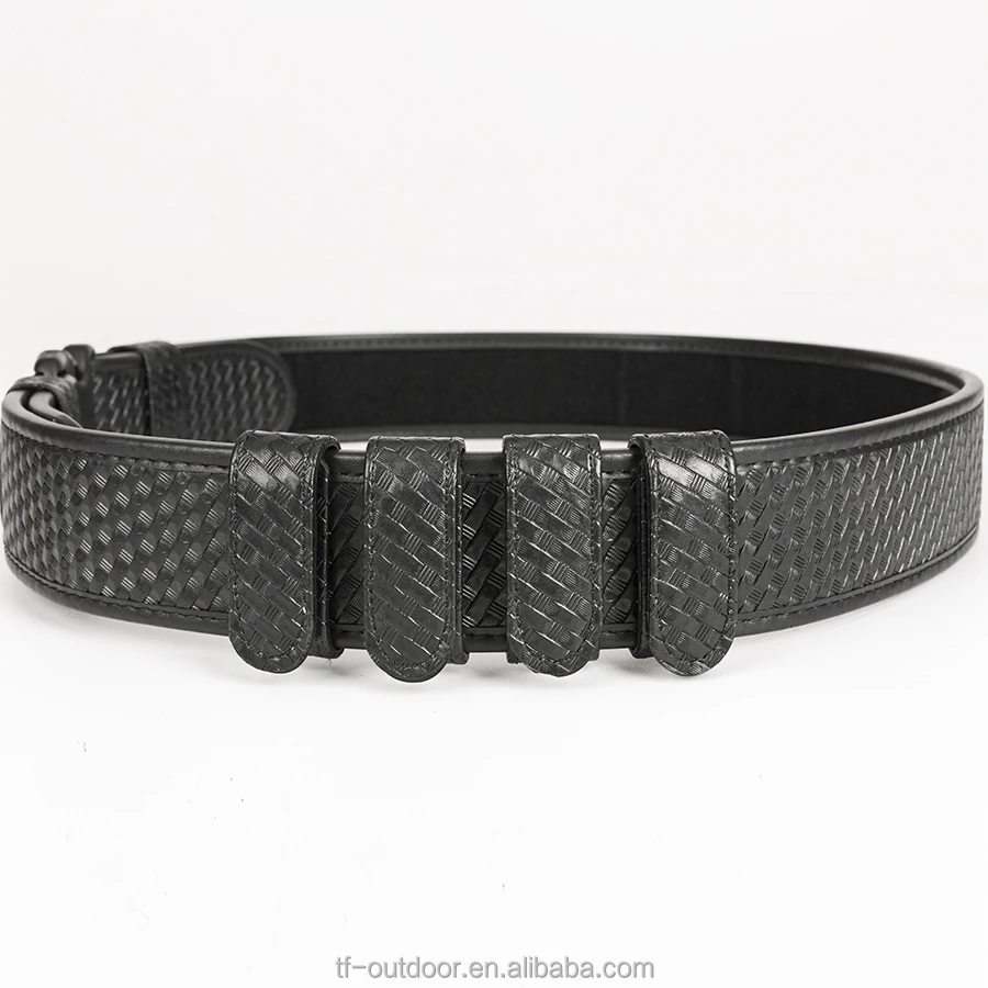 Synthetic Leather Basketweave Tactical Duty Belt Set With Accessory Pouches Alibaba