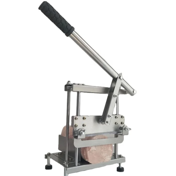 Manueller Gefrierfleischschneider – Einstellbar 0,3–15 Mm, Mit 200 Mm Edelstahlklinge & Rutschfesten Füßen