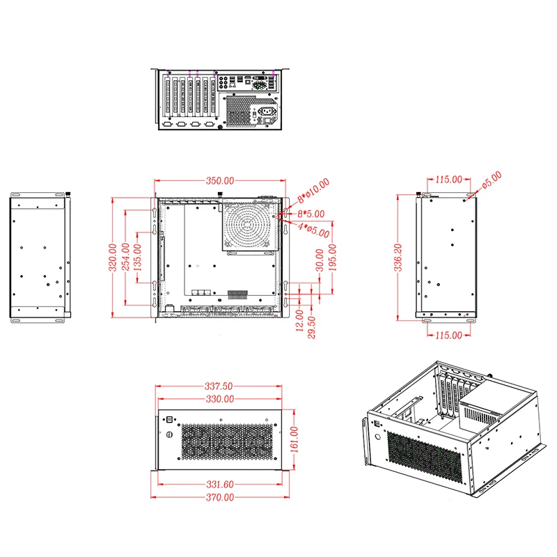 Hot Storage Server Chassis Computer Case Wall-mounted Industrial ...