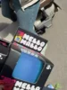 Blue color-changing cotton candy