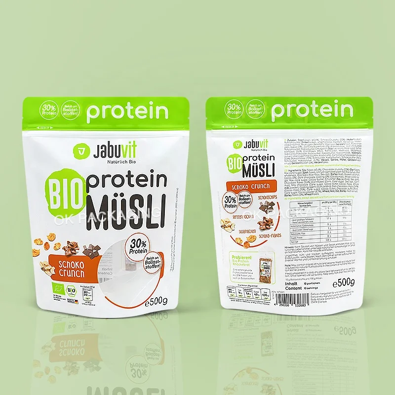Cheaper Samples in Stock Stand up Pouches Ziplock Stand up Pouch Zipper Bag with Window Food PE Snack Bag Gravure Printing