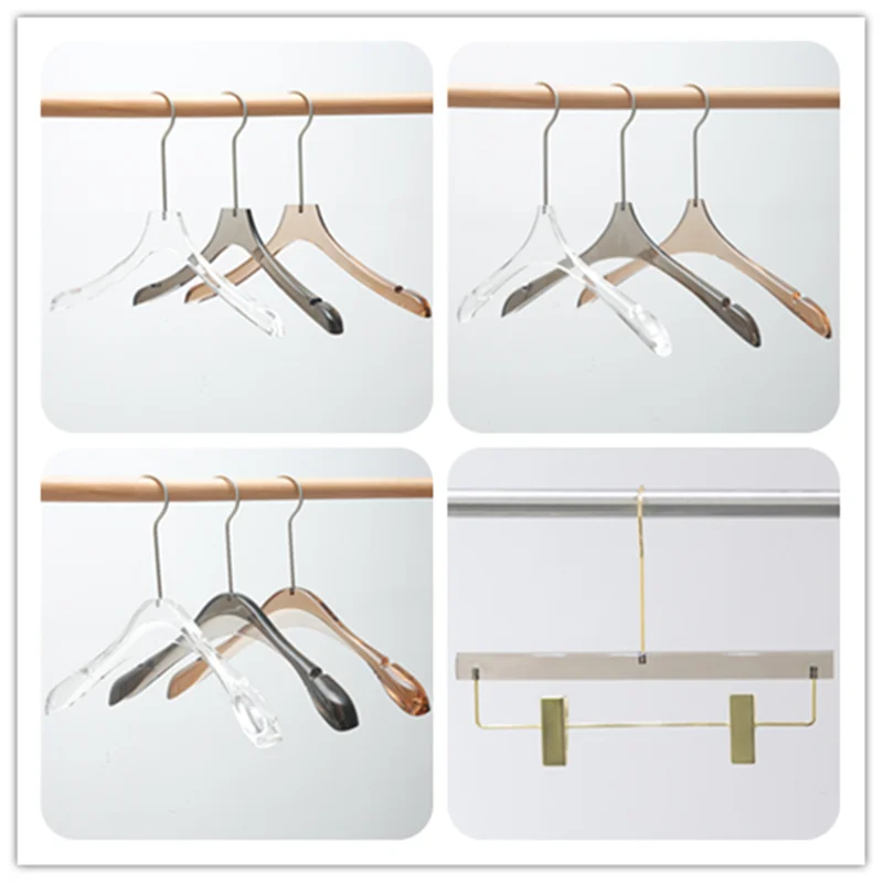 one hundred kinds crystal clear acrylic clothes hanger manufacturer
